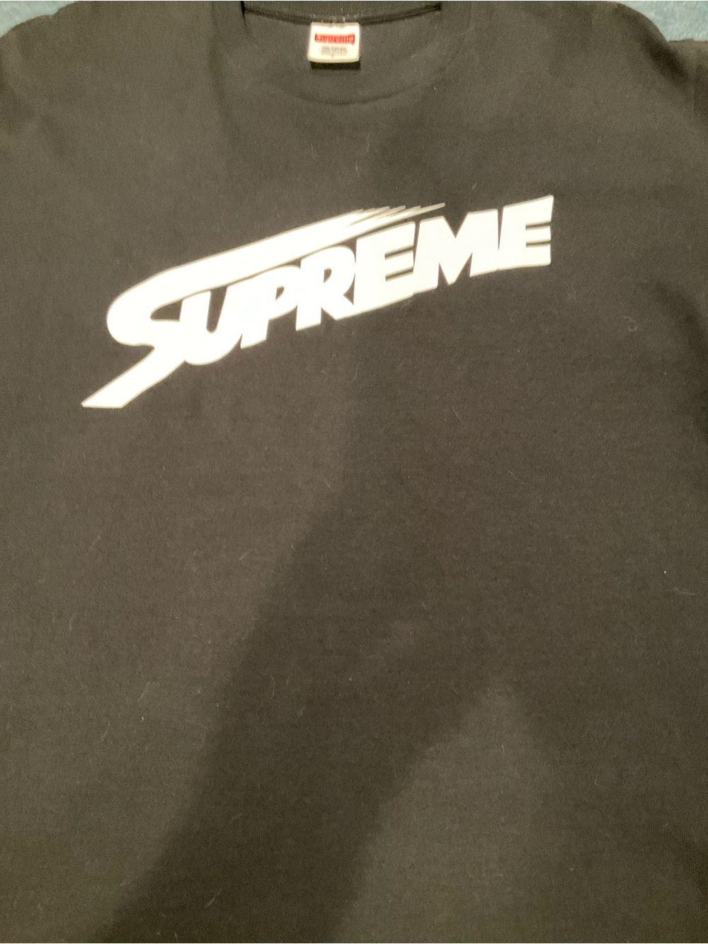 Supreme Black Logo Crewneck Sweatshirt 100% authentic